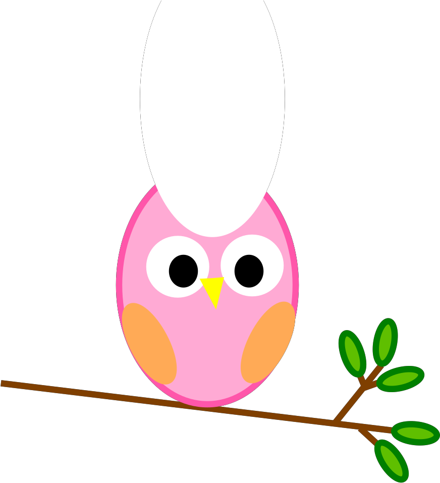 Light Pink Owl Svg Clip Arts - Spring Owl Clip Art - Png Download (1024x1024), Png Download