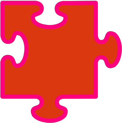 Orange And Pink Owl Png Icons - Blue Puzzle Piece Clipart Transparent Png (600x600), Png Download