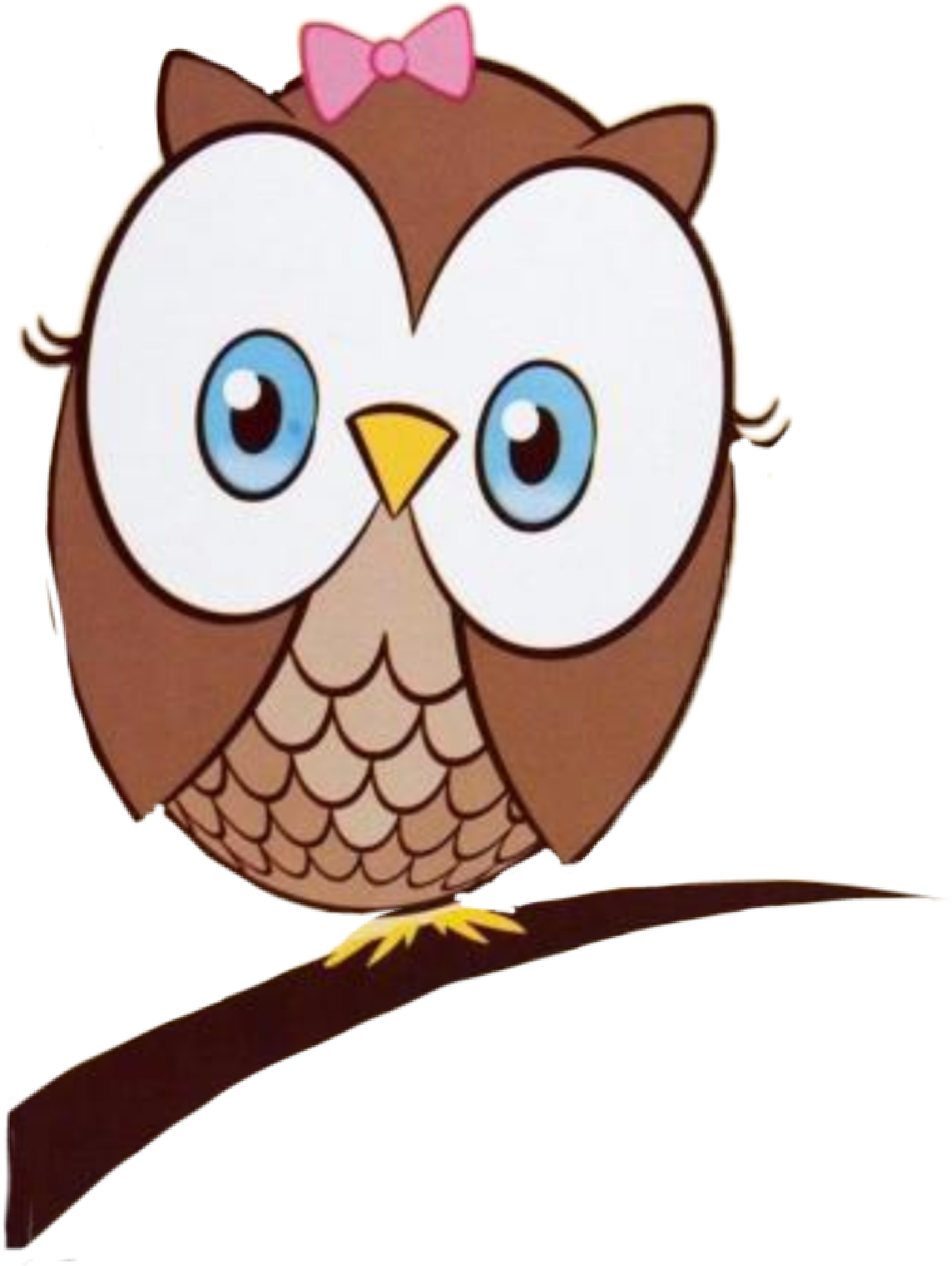 #owl #cutiepie #cute #girlie #hairbow #bowieforever - Cartoon Clipart (1266x1684), Png Download
