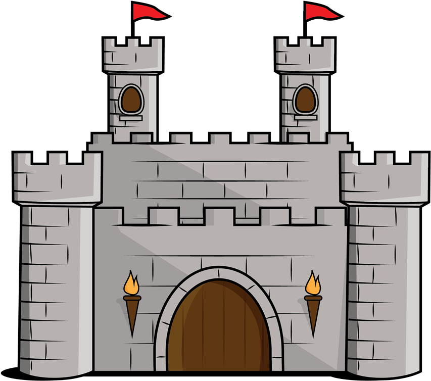 Castle Drawing Cliparts - Castle Clipart - Png Download (1000x864), Png Download
