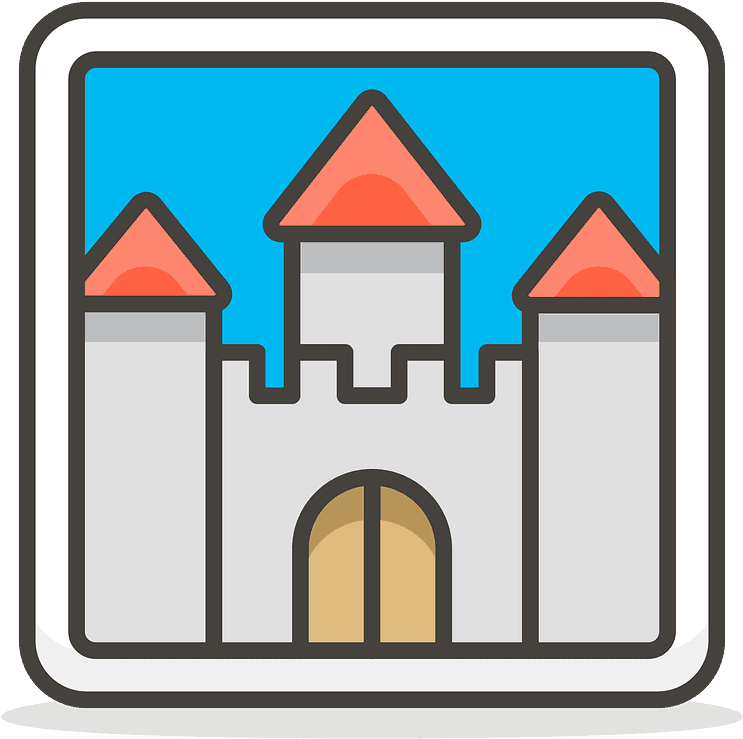 Castle Emoji Clipart - Burg Emoji - Png Download (800x800), Png Download