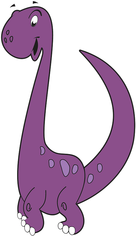 Purple Dinosaur Clipart - Purple Dinosaur Clip Art - Png Download (468x800), Png Download