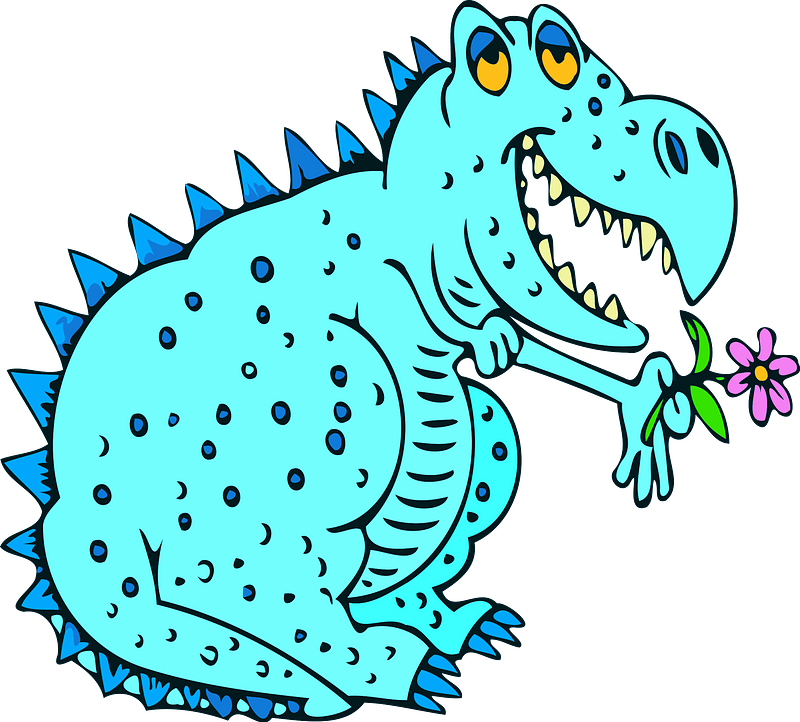 Happy Dinosaur Clipart - Outline Clipart Dinosaur Black And White - Png Download (800x722), Png Download