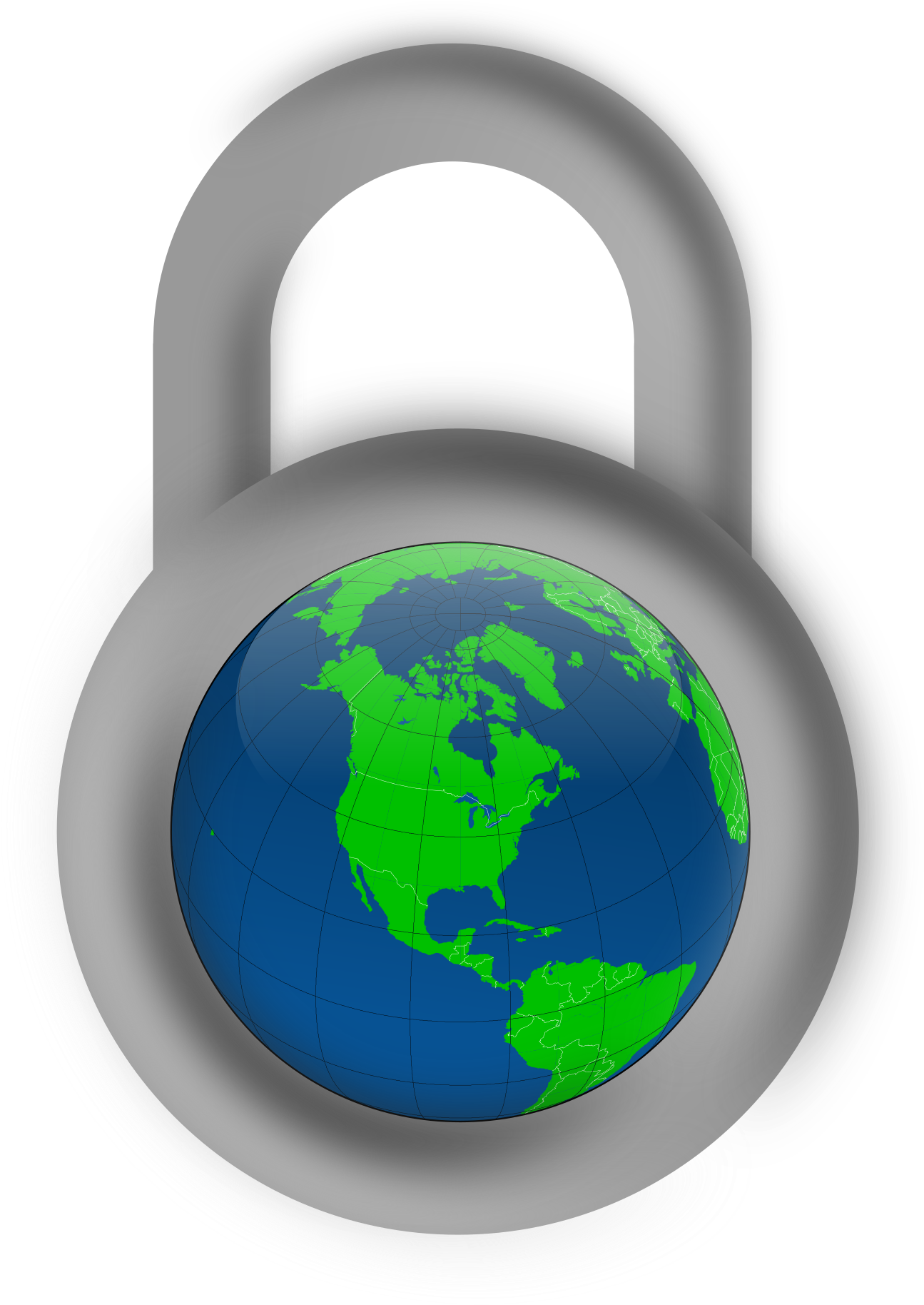 Secure About The Big - World Map With Lock Clipart (1694x2400), Png Download