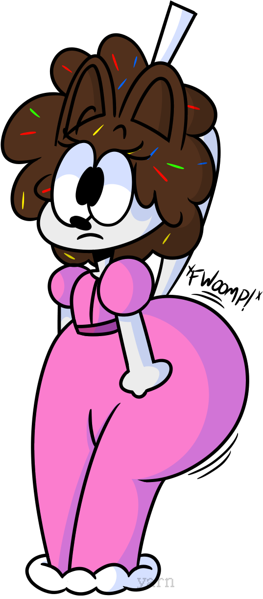 Plump Foxy Butt - Cartoon Clipart (610x1251), Png Download