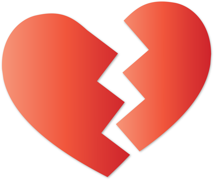 Heart,love,organ - Broken Heart No Background Clipart (889x750), Png Download