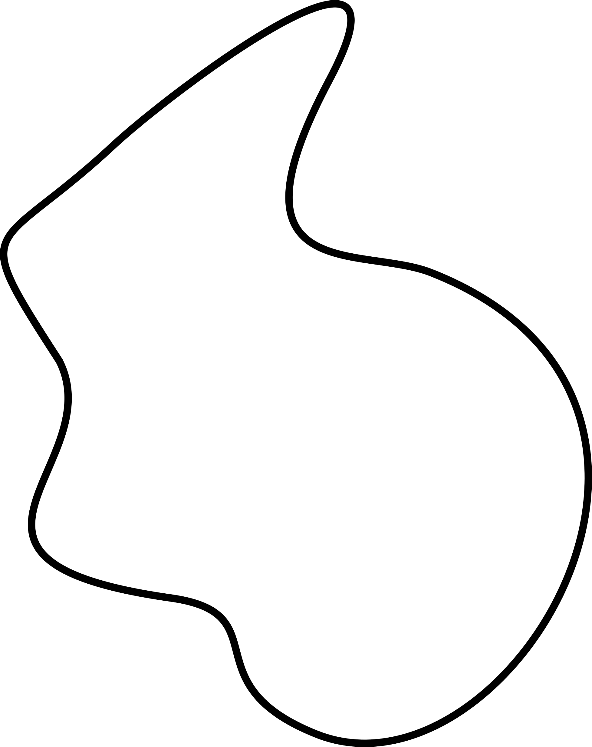A String-like Loop - Line Art Clipart (1956x2465), Png Download
