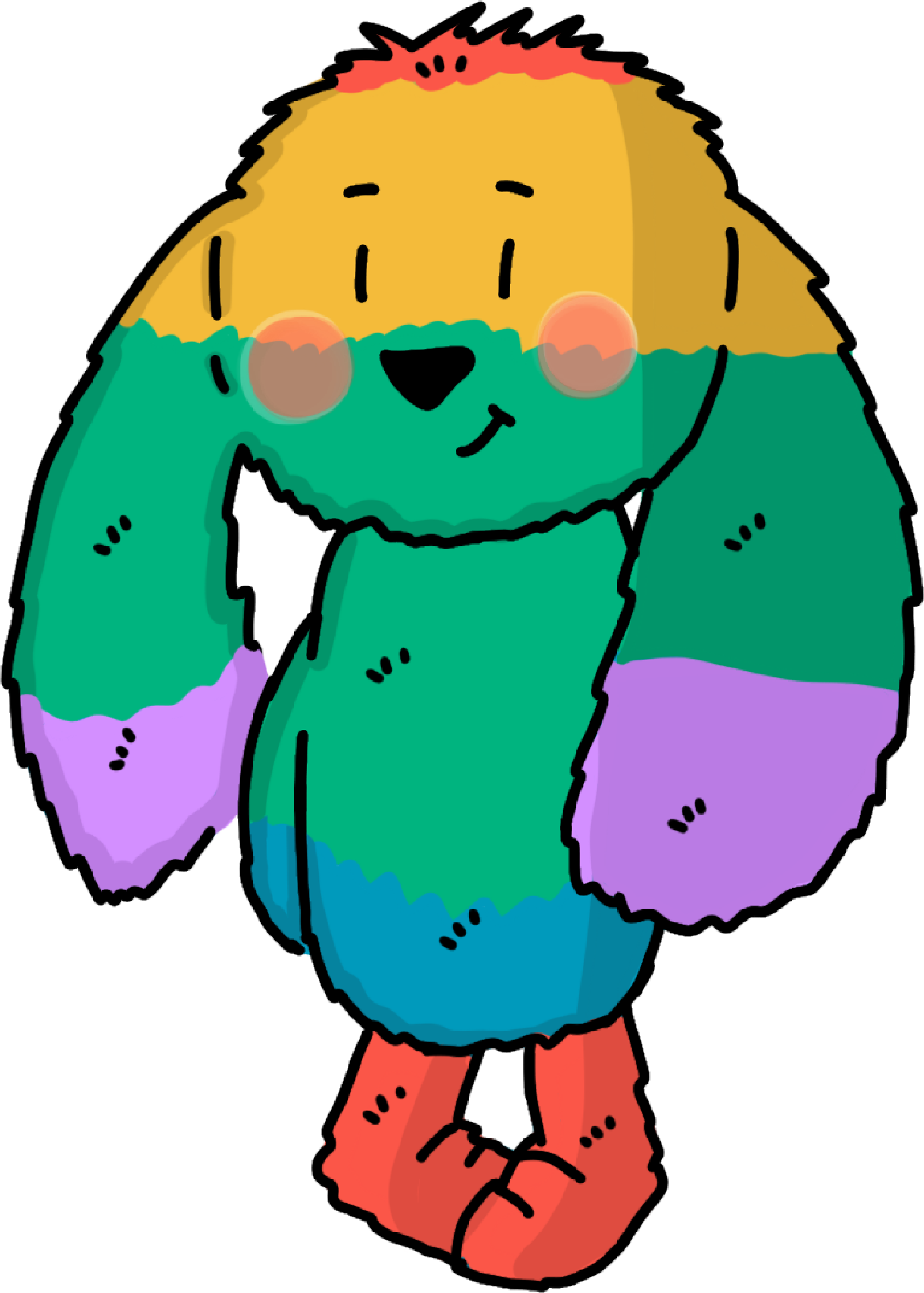 Furry Bunny - Bin Lieb Clipart (3000x3000), Png Download