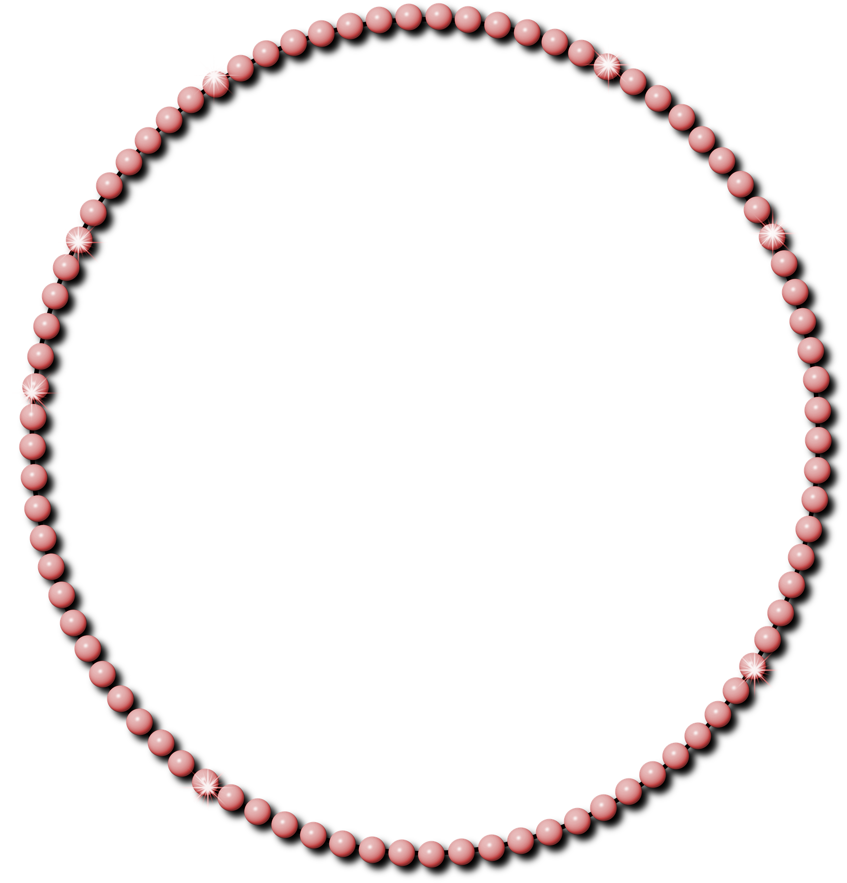 Pearls Border Clipart Cliparthut Free Clipart - Gold Pearls Oval Frame Clipart - Png Download (1687x1759), Png Download