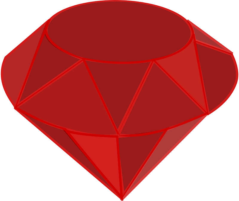 Ruby, No Shading Clipart - Jewel Cartoon - Png Download (800x672), Png Download
