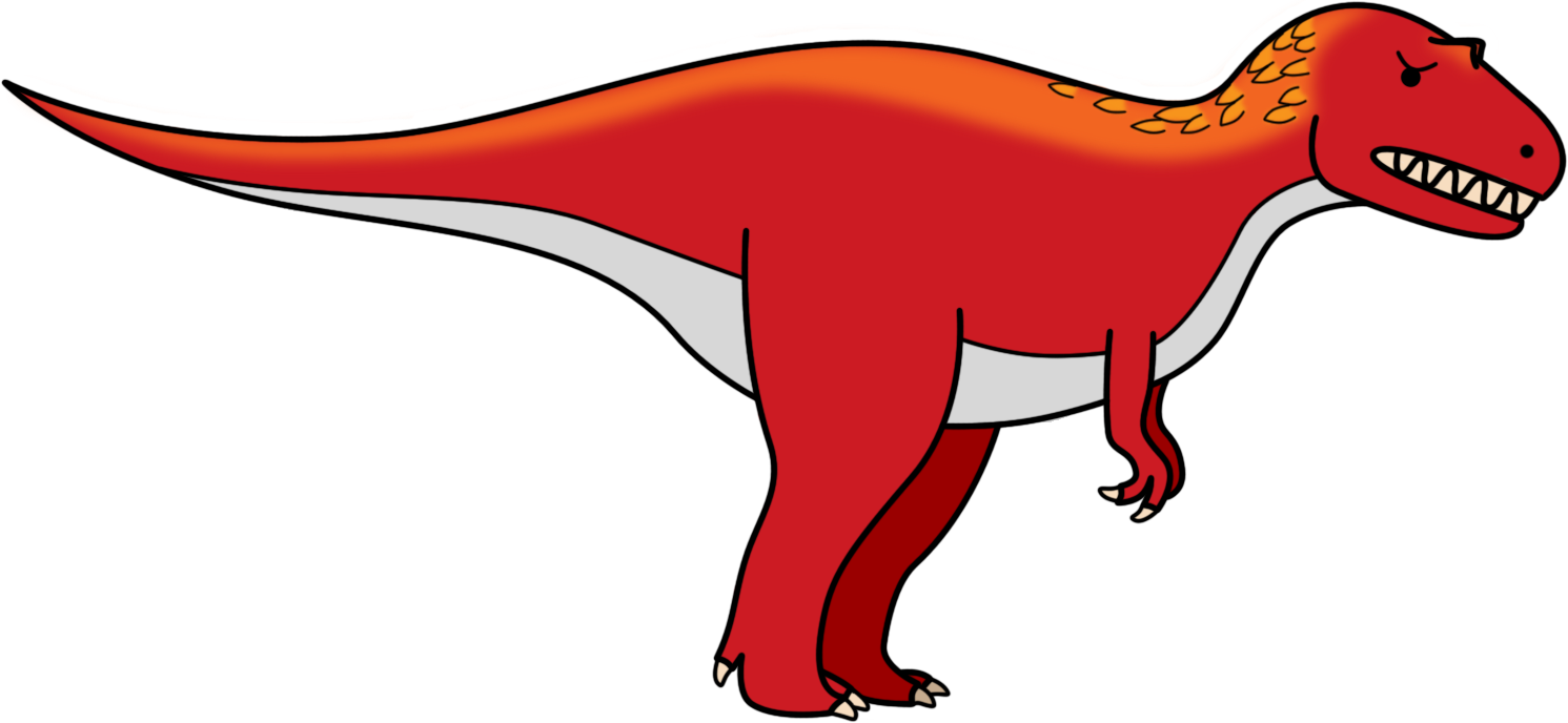 Red Dinosaur Clipart - Png Download (1491x688), Png Download