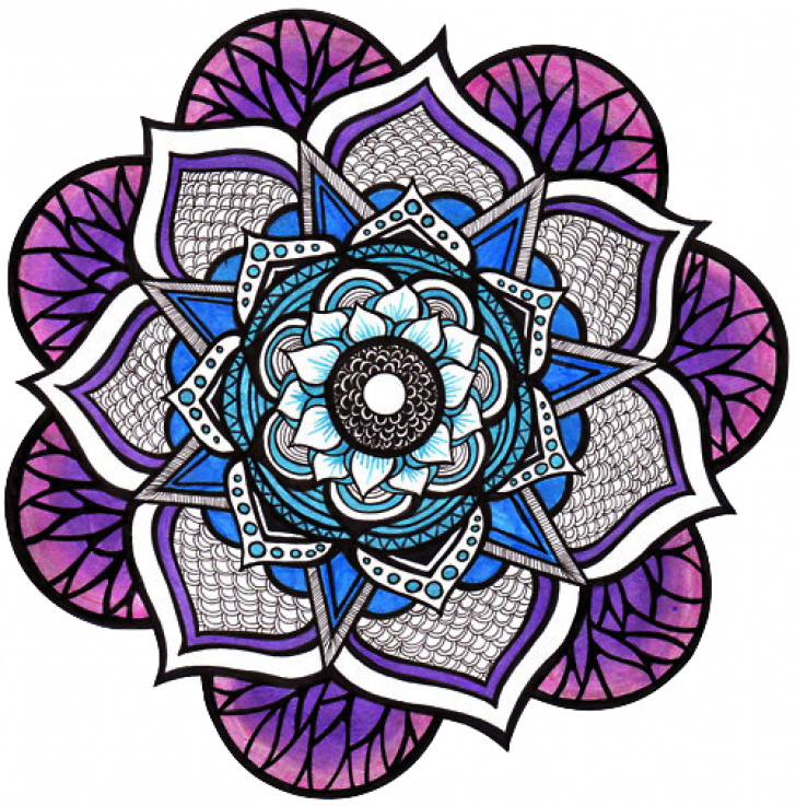 Flower Clipart Mandala - Mandalas En Hd Png Transparent Png (728x737), Png Download