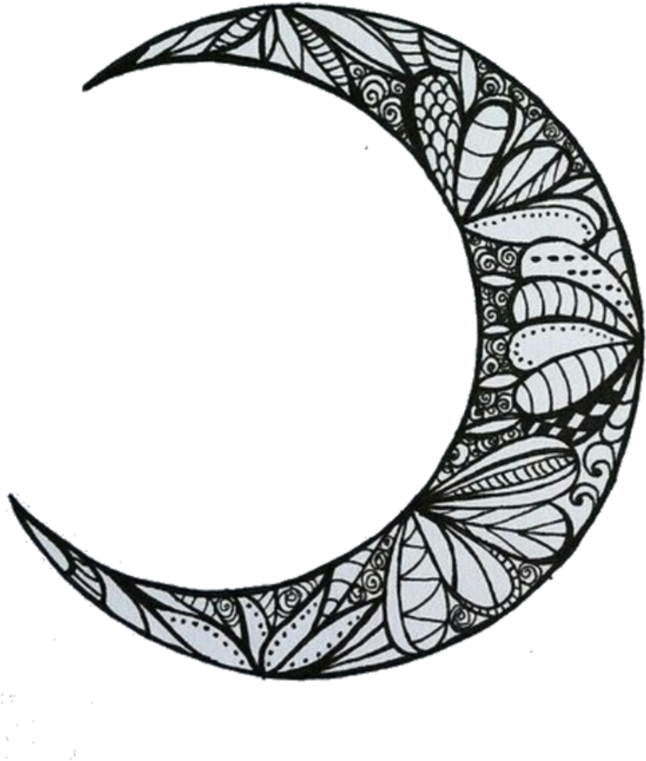 Transparent Mond Clipart - Moon Drawing - Png Download (723x852), Png Download