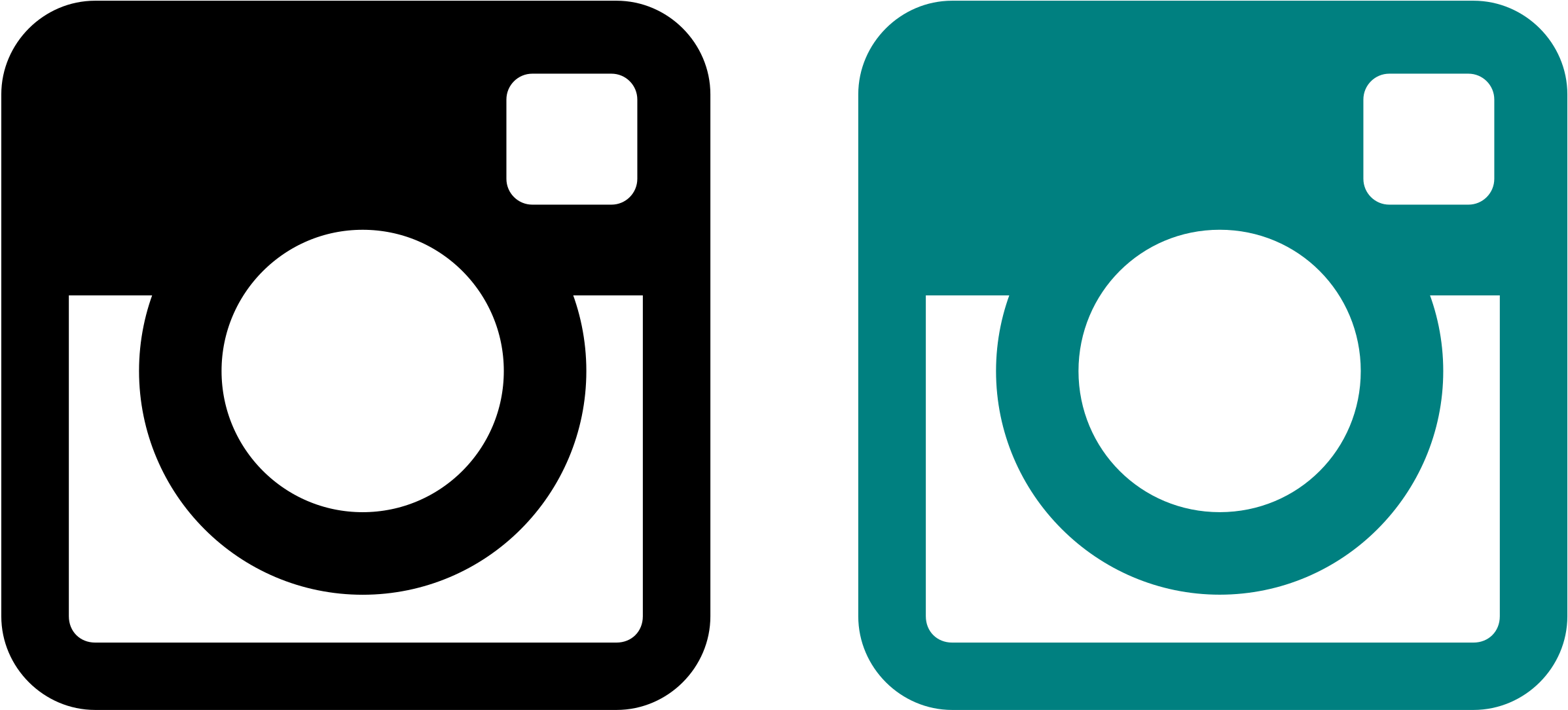 Instagram Icon Free Svg Transparent - Instagram Clipart - Png Download (2395x1084), Png Download