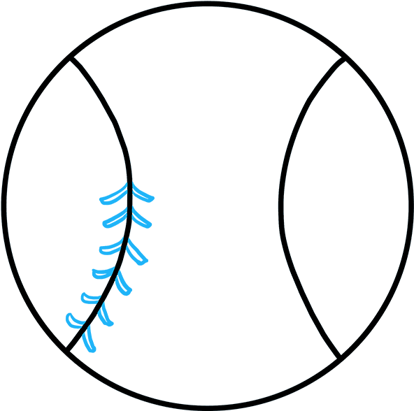 Transparent Baseball Stitches Png Baseball Drawing Clipart Full