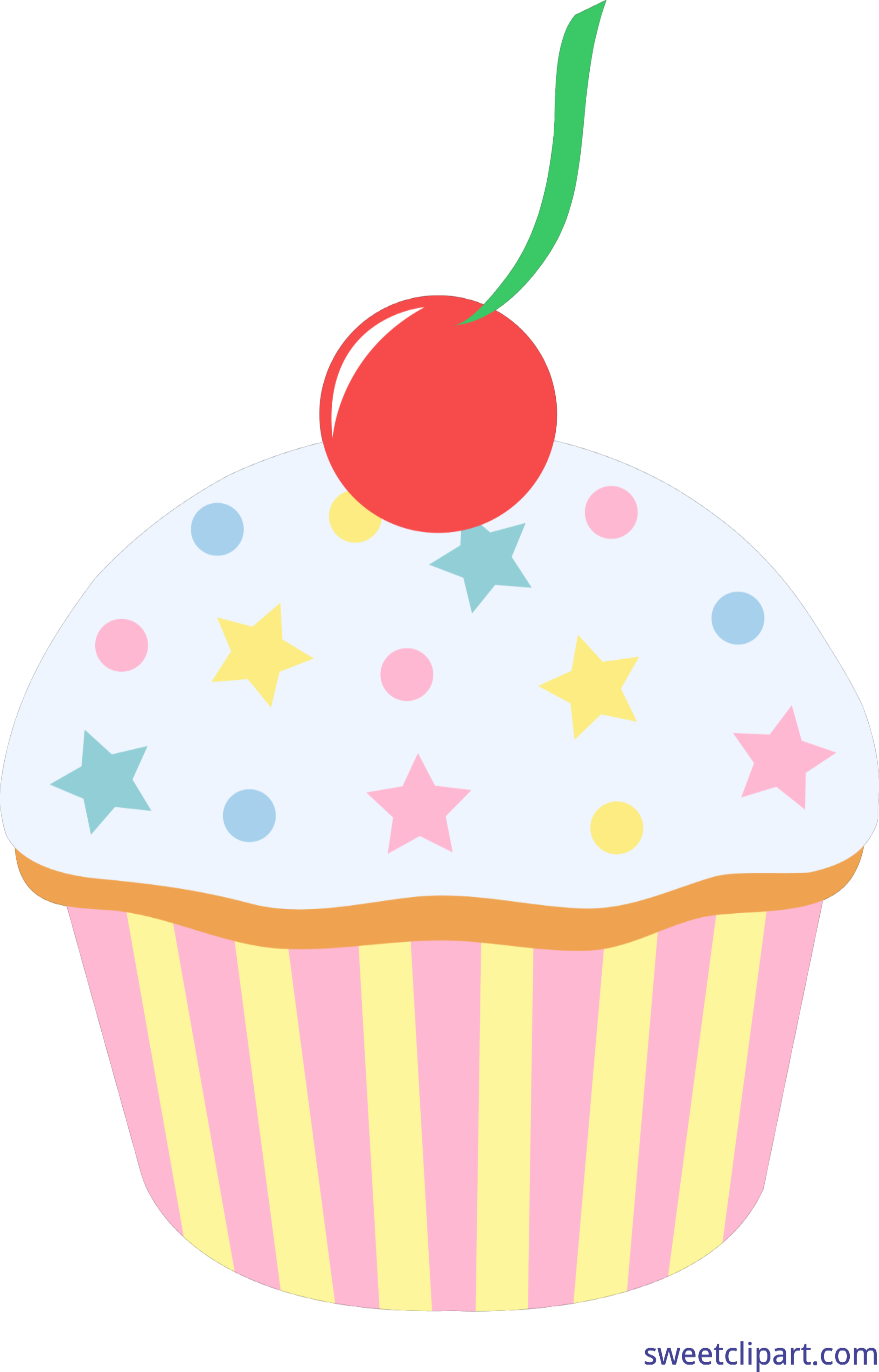 Vanilla Cupcake Clipart Food - Png Download (3053x4765), Png Download