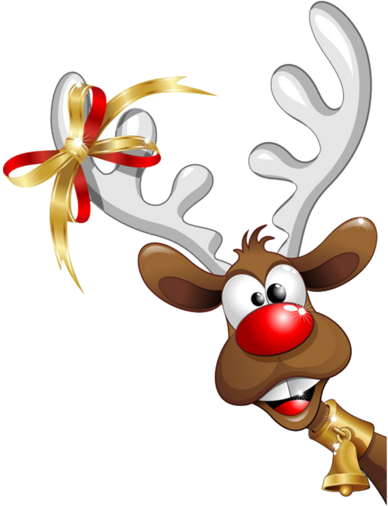 #rudolf #reindeer #peekaboo #christmas - Funny Reindeer Clipart - Png