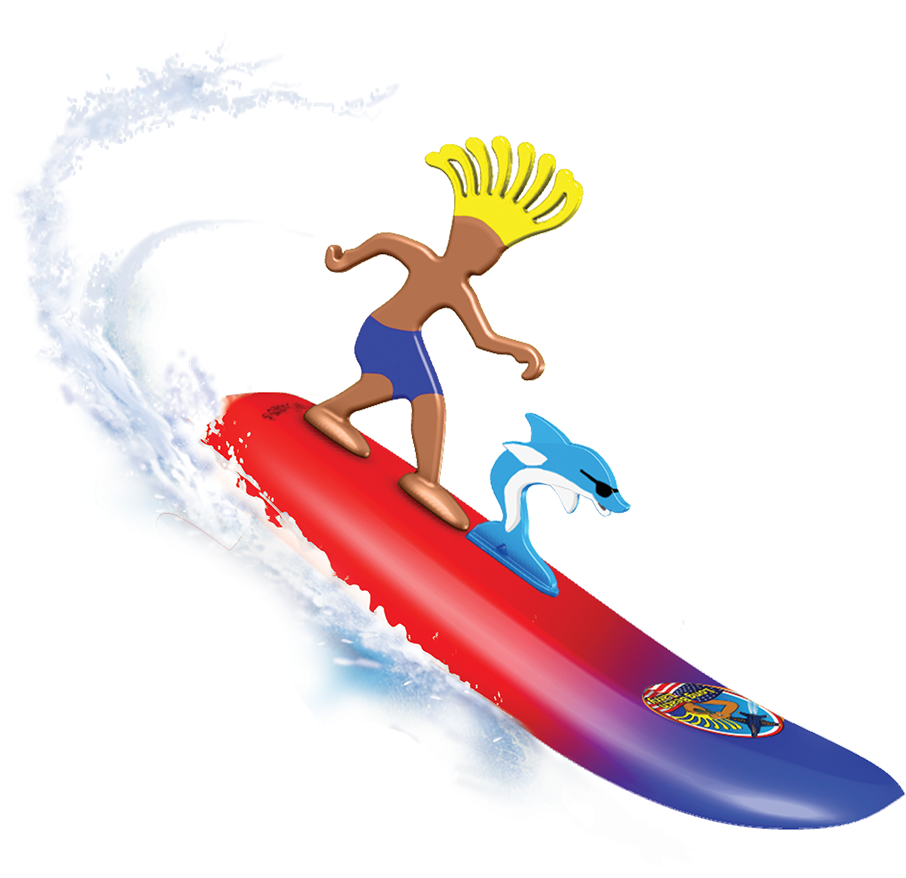 Long Beach Larry & Finley - Surfer Dudes Donegan Doolin Clipart (921x921), Png Download