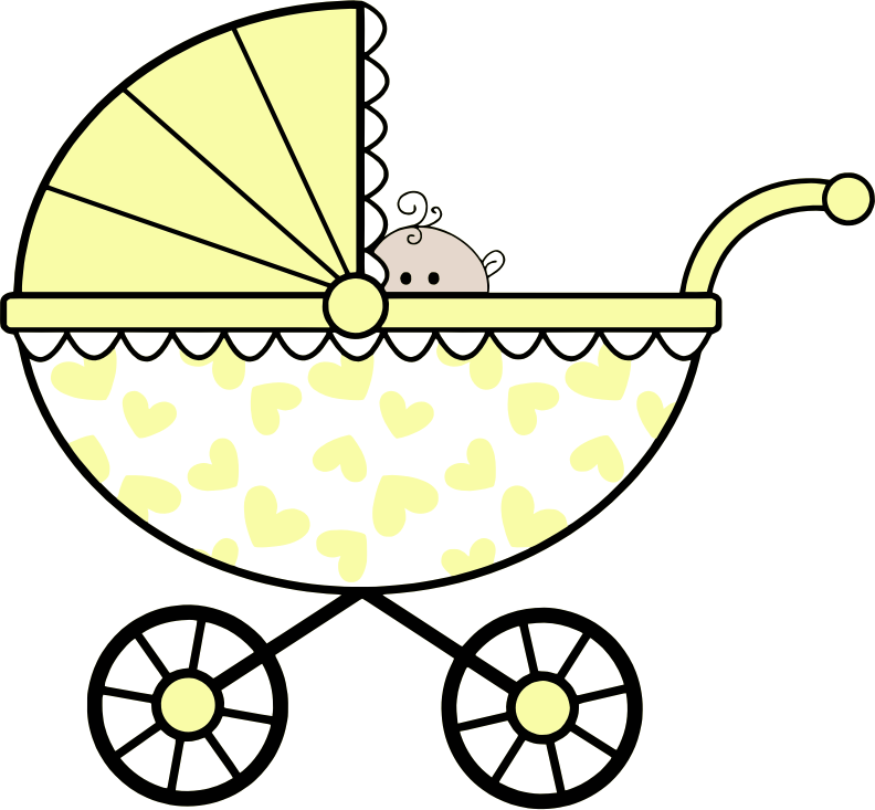 Baby Stroller Clipart Black And White , Png Download - Baby Stroller Clipart Transparent Png (792x733), Png Download