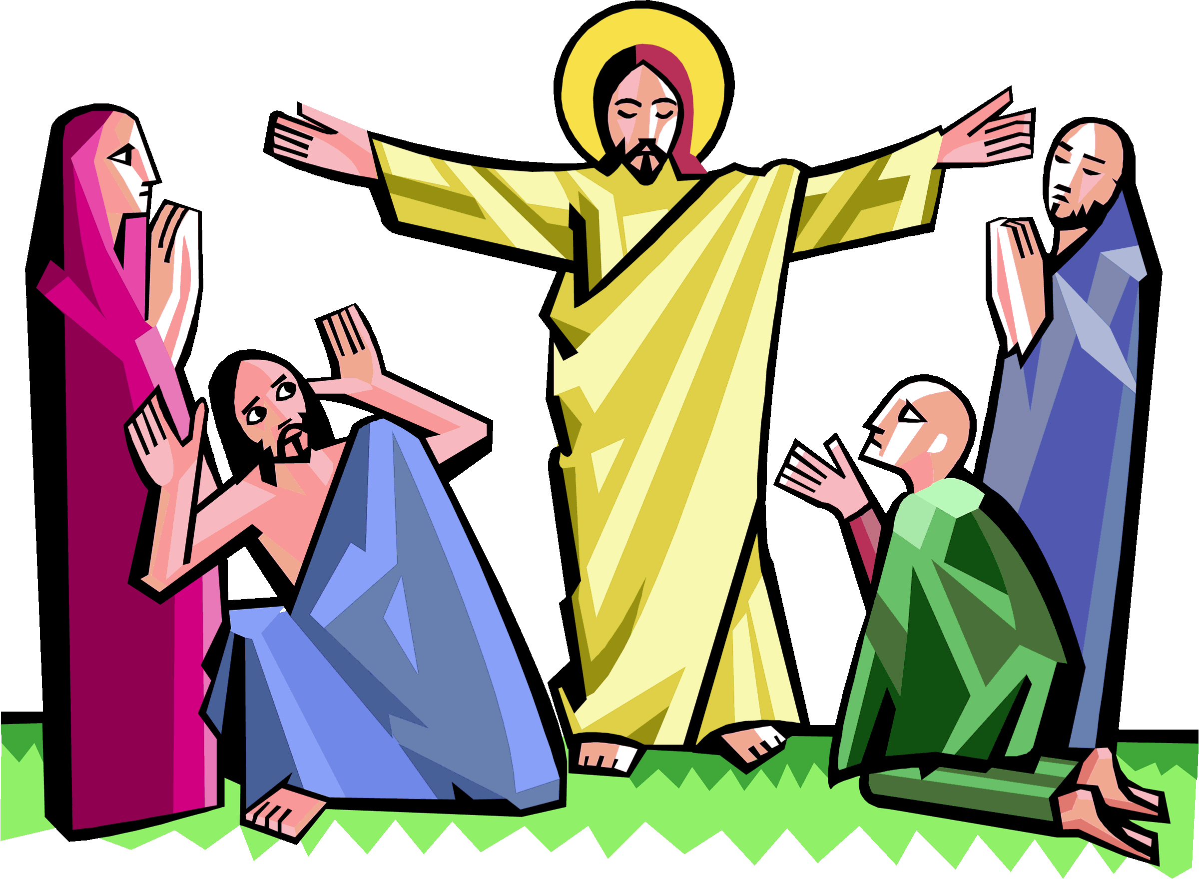 Faith In Jesus Clipart - Clipart Jesus Is Risen - Png Download (2400x1759), Png Download