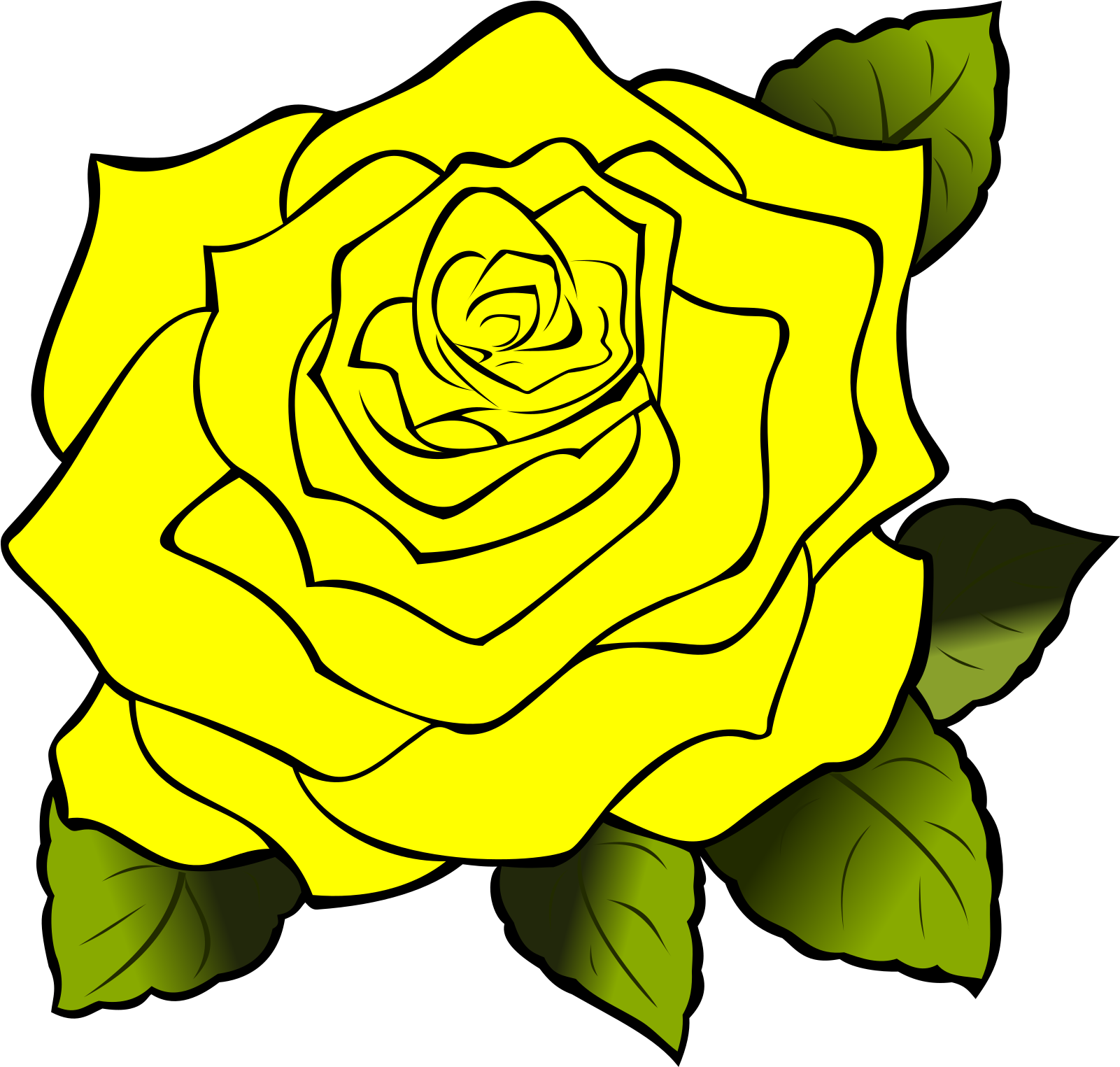 Yellow Rose Clipart - Png Download (600x572), Png Download