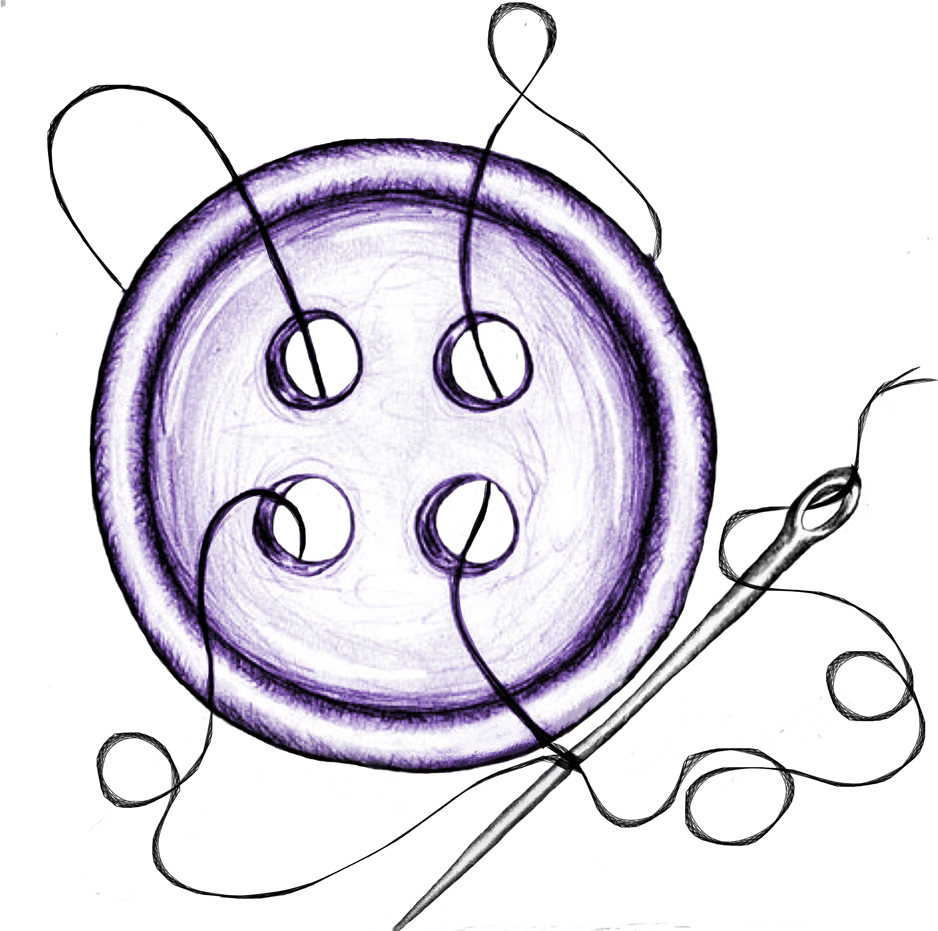 Sewing Button Tattoos Clipart (3044x3000), Png Download