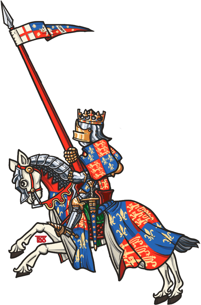 Tapestry Clip Medieval - Knight On Horseback Coat Of Arms - Png Download (720x1100), Png Download