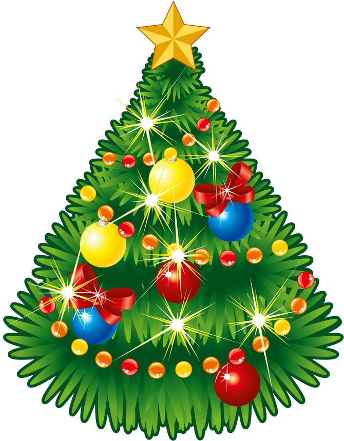 Christmas Tree Star Of Bethlehem Tree-topper Clip Art - Christmas Tree With Star Clipart - Png Download (670x859), Png Download