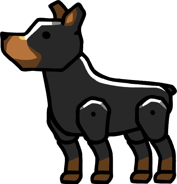 Scribblenauts Doberman Clip Arts - Scribblenauts Dog - Png Download (600x623), Png Download