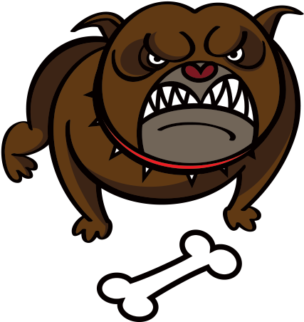 Mad Bulldog - Dog Clipart (600x600), Png Download