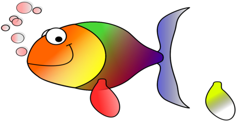 Rainbow Fish Clipart Clip Art Freeuse Library Rainbow - Moving Animated Fish Clipart - Png Download (700x524), Png Download