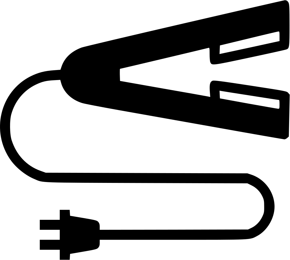 Hair Straightener Dryer Heaters Ironing Hairstyle - Hair Iron Clipart (981x880), Png Download