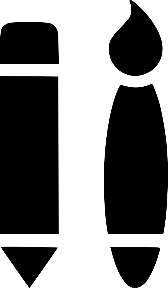 And Paintbrush Straight - Skateboard Clipart (572x980), Png Download