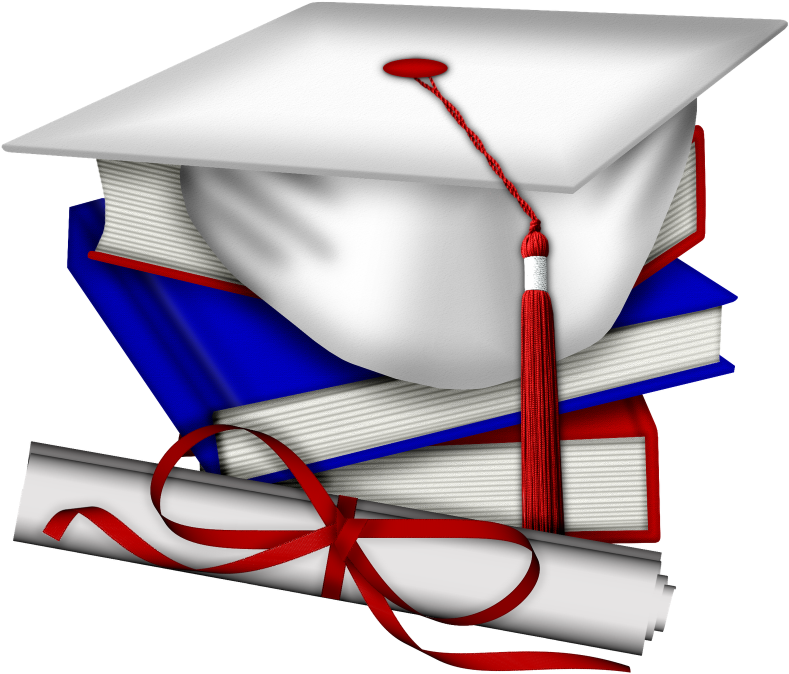 Graduation Cap And Diploma Png Clipart (1600x1376), Png Download