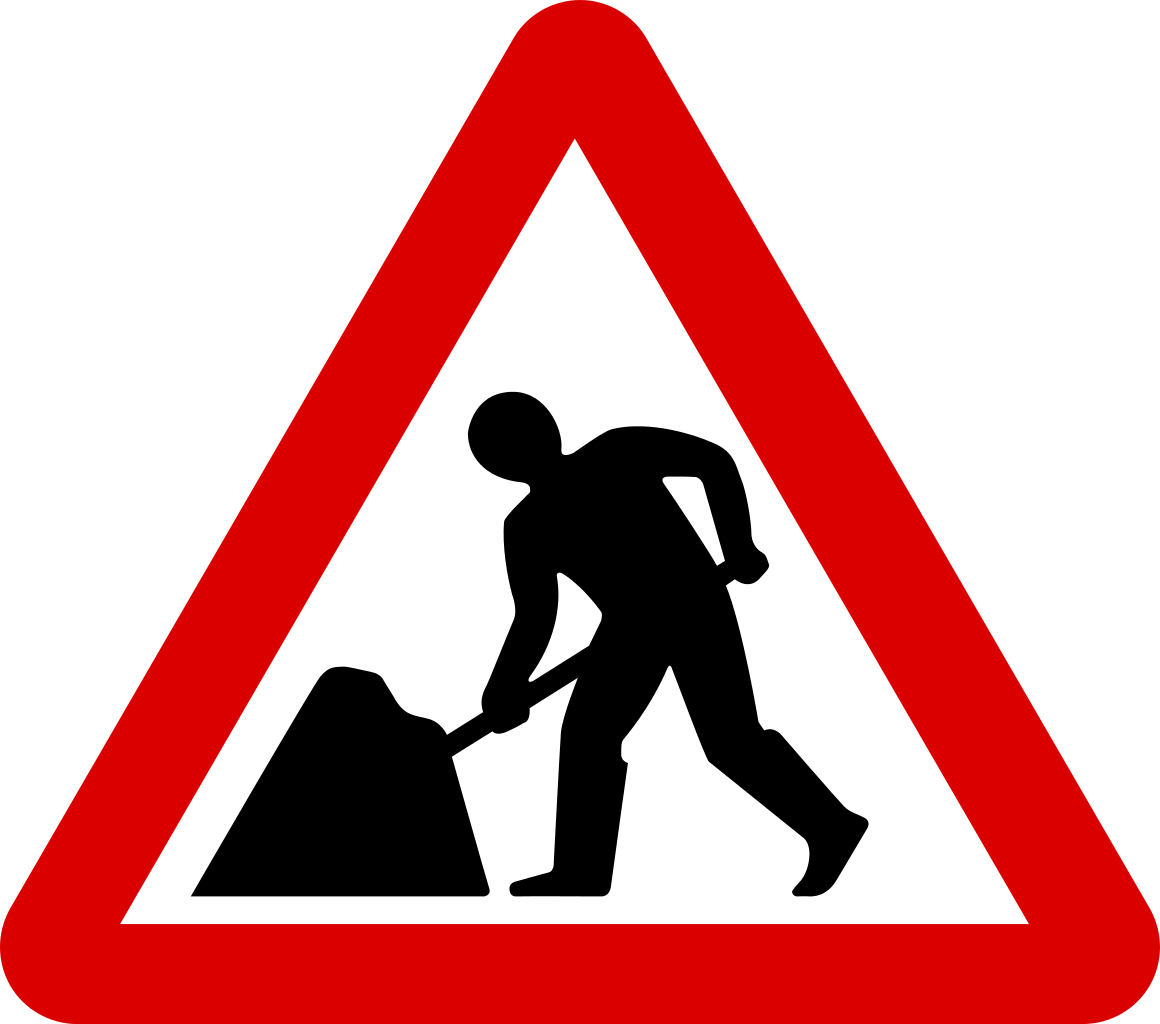 Road Signs Road Works Clipart (679x600), Png Download