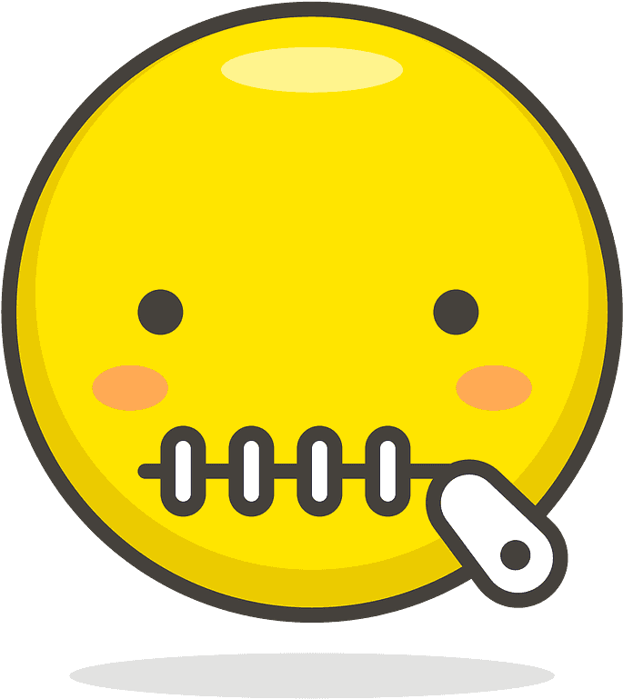 Zipper-mouth Face Emoji Clipart - Circle - Png Download (800x800), Png Download