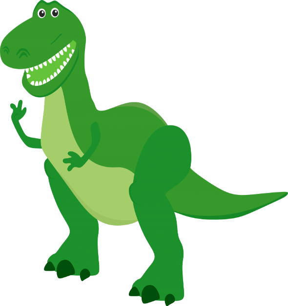 T Rex Clipart Toy Story Slinky Dog - Rex Toy Story Drawing - Png Download (590x628), Png Download