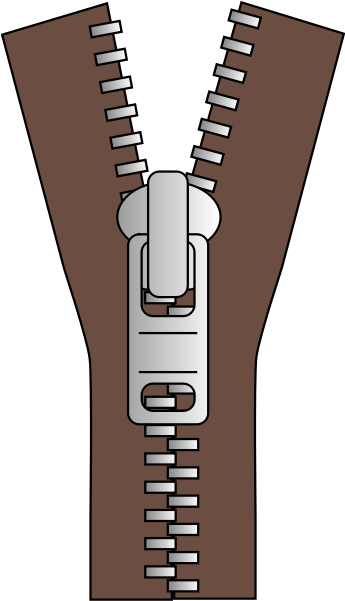 Vector Illustration Of Half Un-zipped Zipper - Zipper Clipart Png Transparent Png (600x600), Png Download