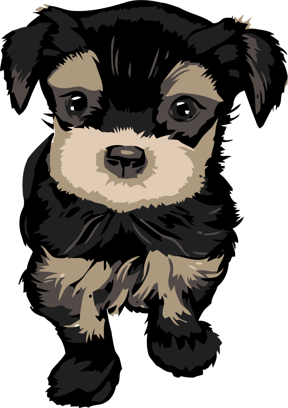 Cute Cartoon Dog Clipart (990x1403), Png Download