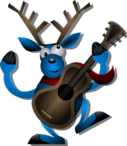 Deer Dancing Reindeer Clipart - Png Download (262x300), Png Download
