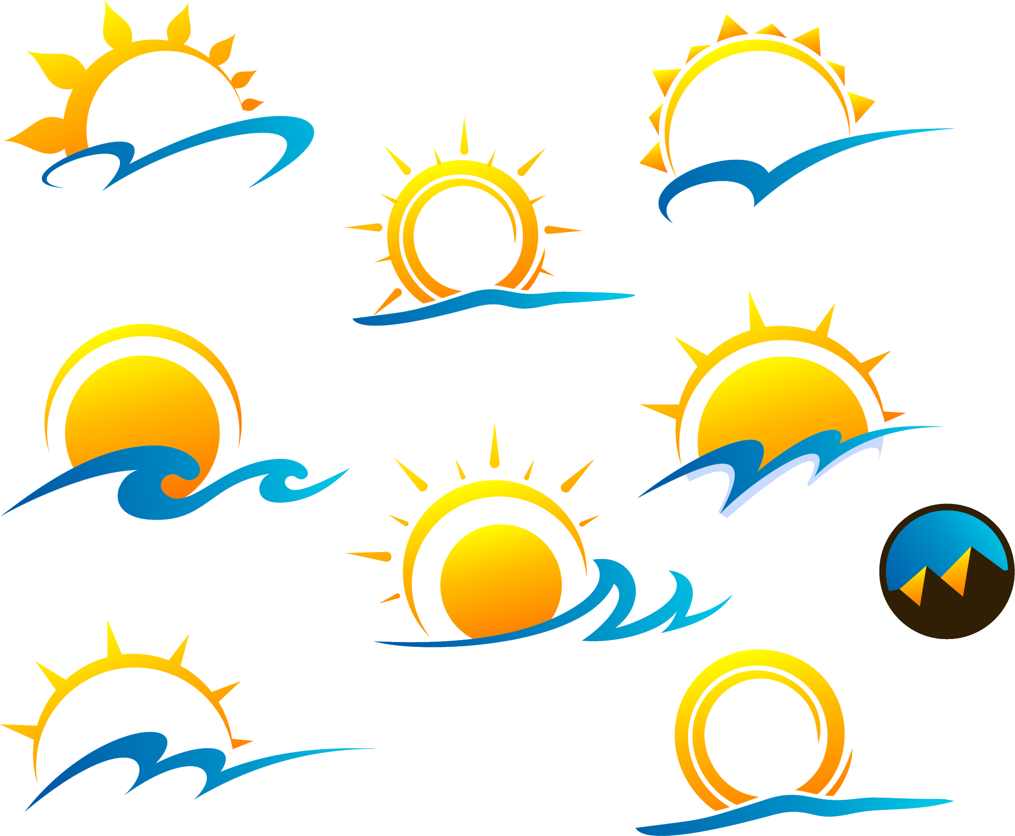 Euclidean Sun Vector Logo Free Clipart Hq Clipart - Free Vector Sun Logo - Png Download (2067x1702), Png Download