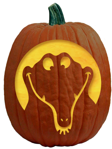 Peter Pan Crocodile Pumpkin Stencils Clipart (1200x630), Png Download