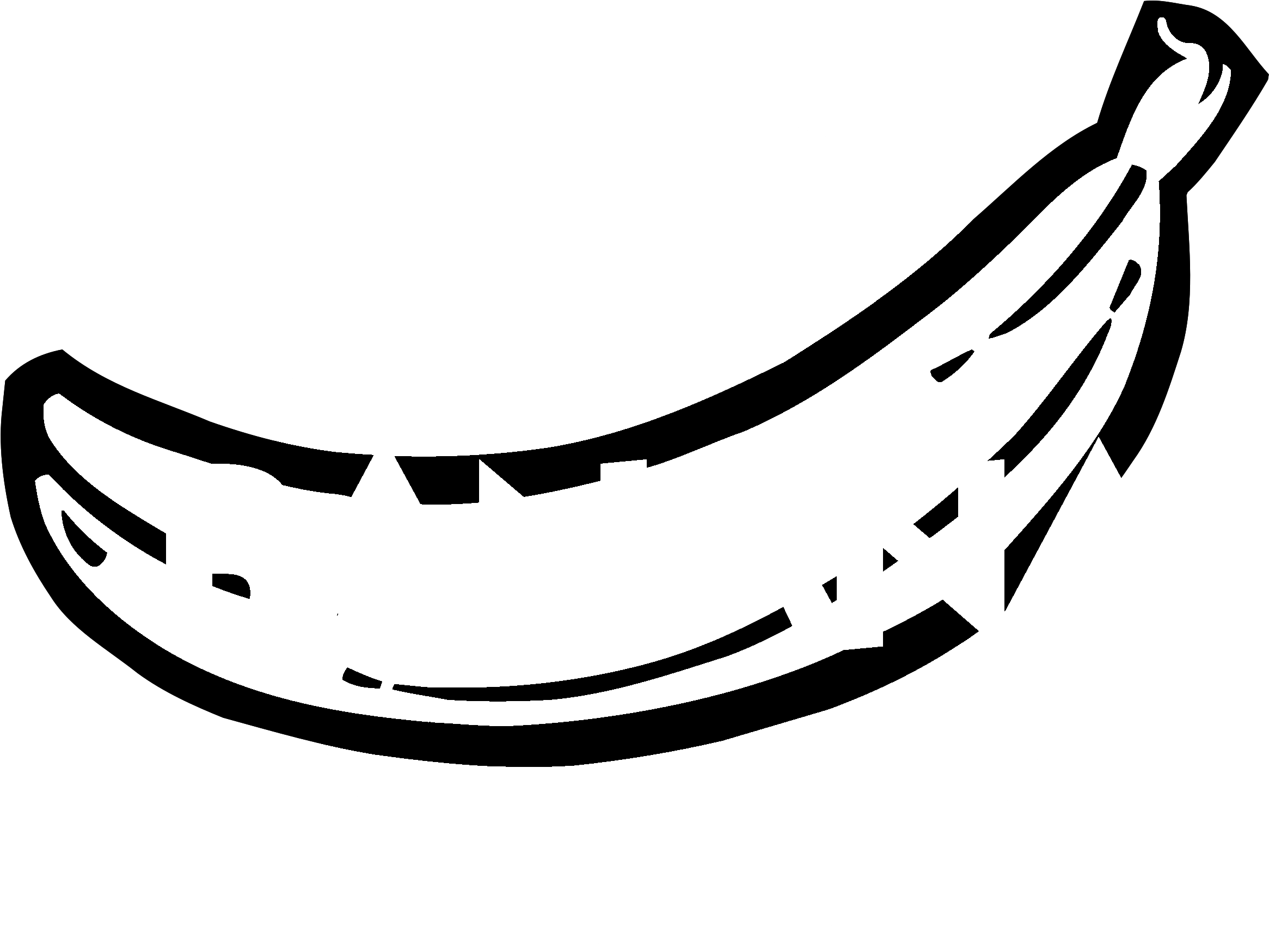 Banana Beach Bar 01 Logo Black And White - Clip Art Bananas Black And White - Png Download (2400x2400), Png Download