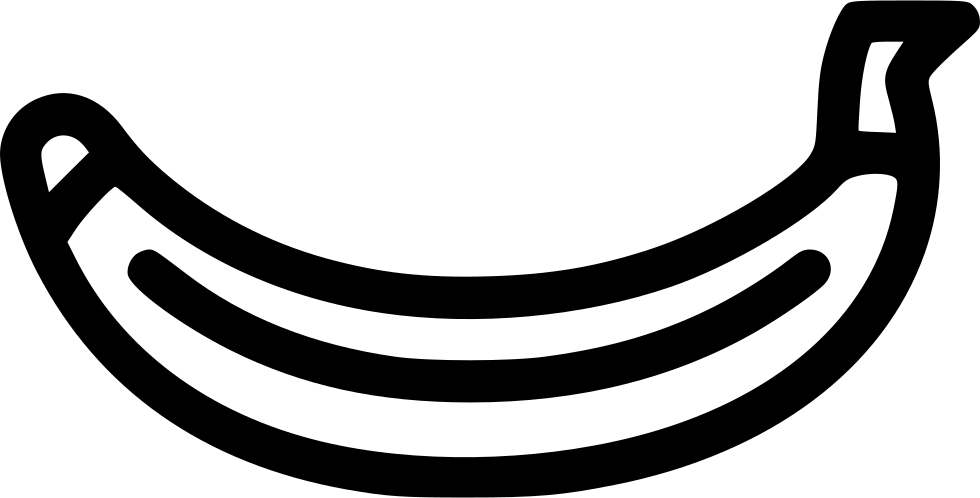Banana - Banana Shape Png Clipart (980x498), Png Download