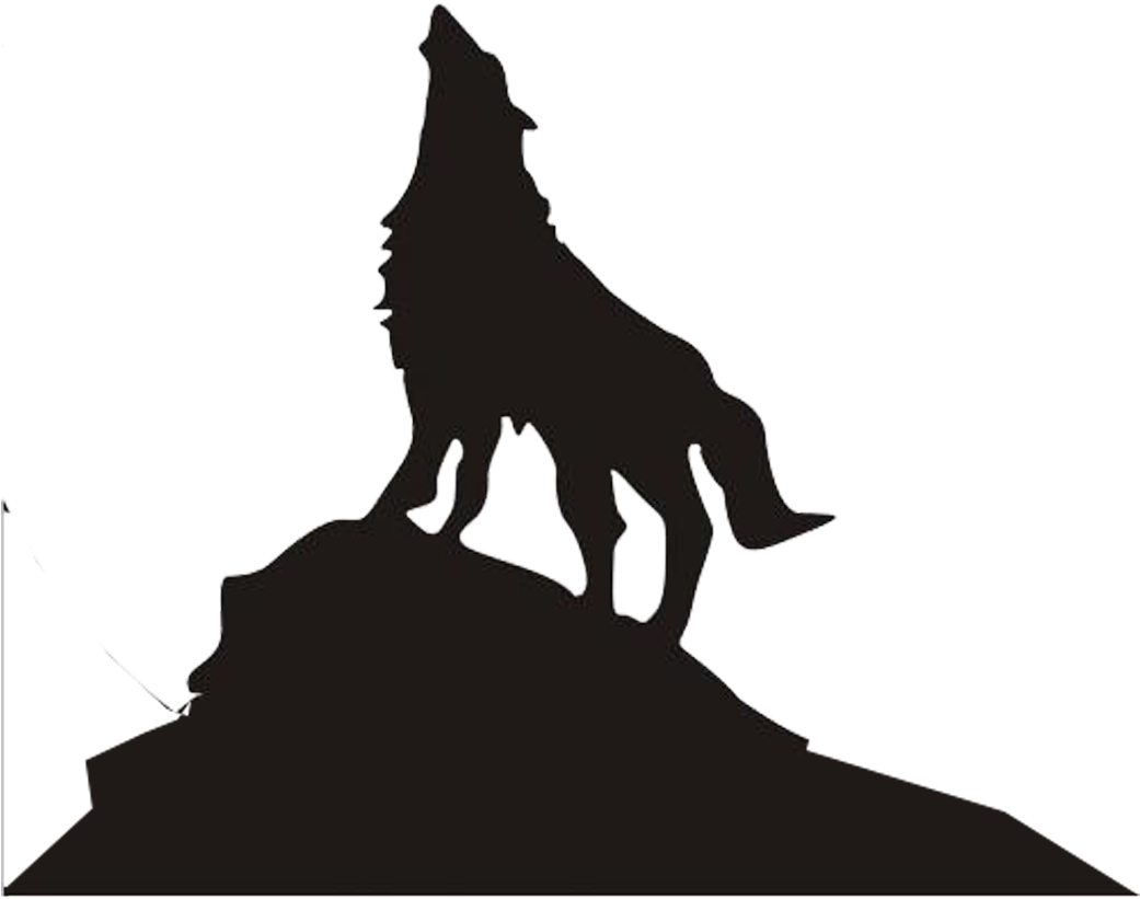 Dog Arctic Wolf Dire Wolf Eastern Wolf Black Wolf - Full Moon Wolf Gif Clipart (1354x1321), Png Download