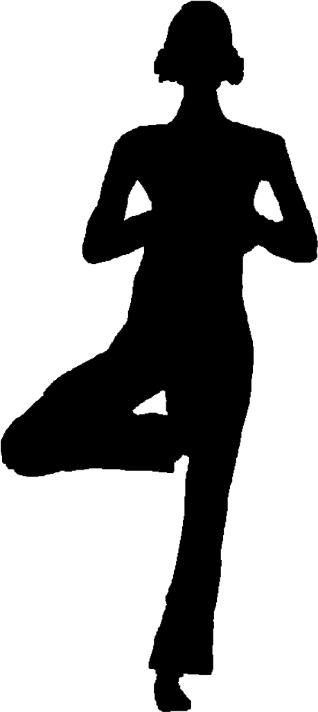 Bikram Yoga Exercise Silhouette Namaste - Yoga Clipart (509x1042), Png Download