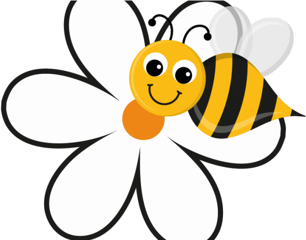 Bee And Flower Illustration Clipart (640x480), Png Download