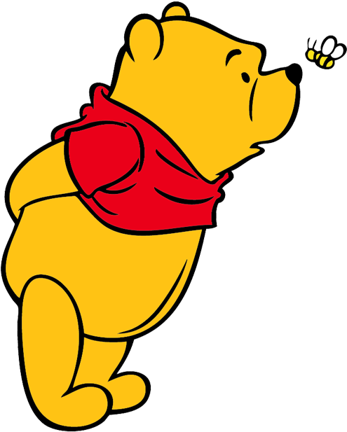 Bee Clipart Pooh - Dibujos De Winnie Pooh Coloreados - Png Download (504x623), Png Download
