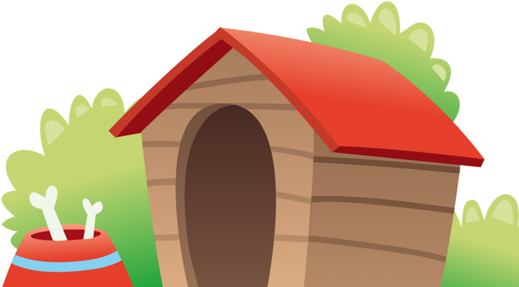 Dog House Cartoon Png Clipart (782x513), Png Download