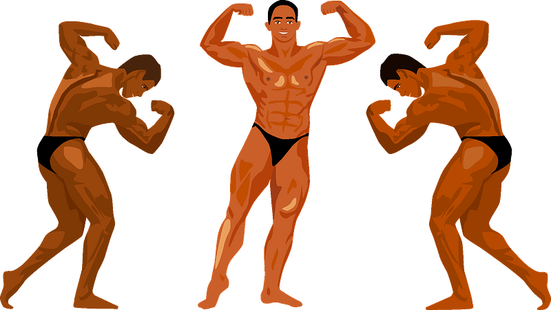 Bodybuilding Competition Clipart - Barechested - Png Download (800x451), Png Download